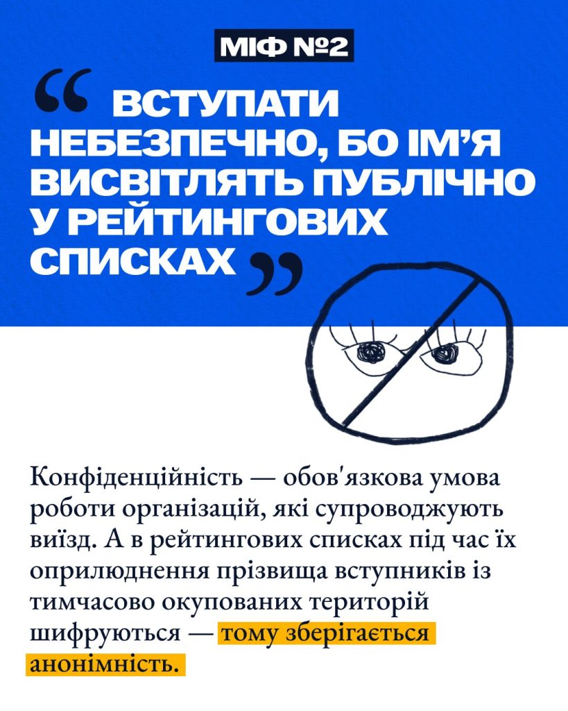 Пільги для вступників із ТОТ