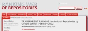 ХНУРЕ у рейтингу Transparent ranking Institutional Repositories by Google Scholar