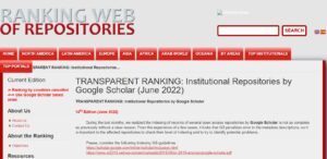 NURE Electronic Archive in the ranking of Institutional Repositories by Google Scholar